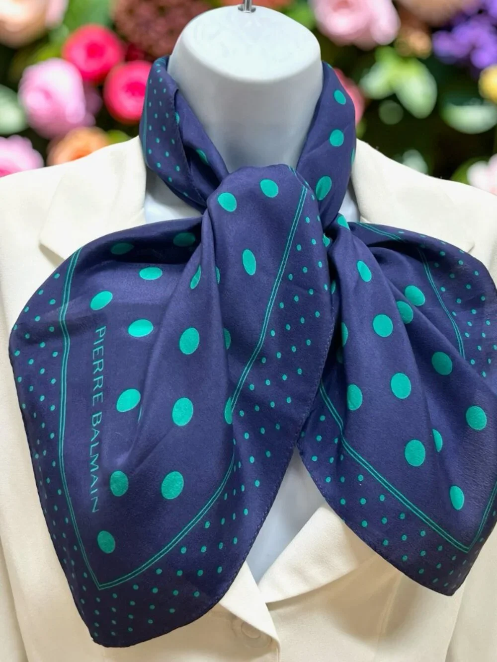 Pierre Balmain 100% Silk Scarf 26